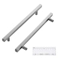 Ravinte Square Cabinet Handles, 15 Pack, 7.5" Hole Centers, Brushed Nickel - color: Brushed Nickel, size: 7.5 inch hole center