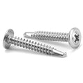 #8 x 1-1/4" Sheet Metal Screws 500PCS 410 Stainless Steel Truss Head Fast Self Tapping Screws by SG TZH - color: Silver, size: #8 x 1-1/4"