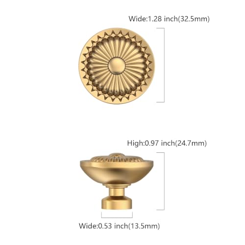 Asidrama 10 Pack Champagne Bronze Kitchen Cabinet Knobs - color: Champagne Bronze, size: Single Hole Knob