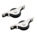 TAODAN 2PCS 29mm Black Screen Door Roller Wardrobe Wheel Nylon Pulleys with Stainless Steel Housing for Garage Screen Door and Sliding and Cabinet Door