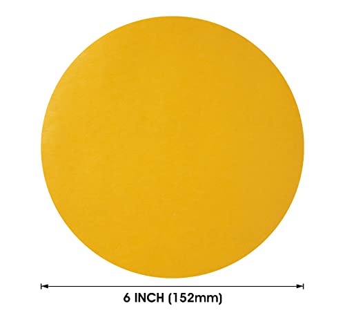 S SATC 100 PCS 6 Inch Premium Gold PSA Sanding Disc, 800 Grit Sandpaper Roll with Adhesive Sticky Back for Wood, Auto Body Repair, Marine, Paint, Metal, and Plastics - style: 800 Grit
