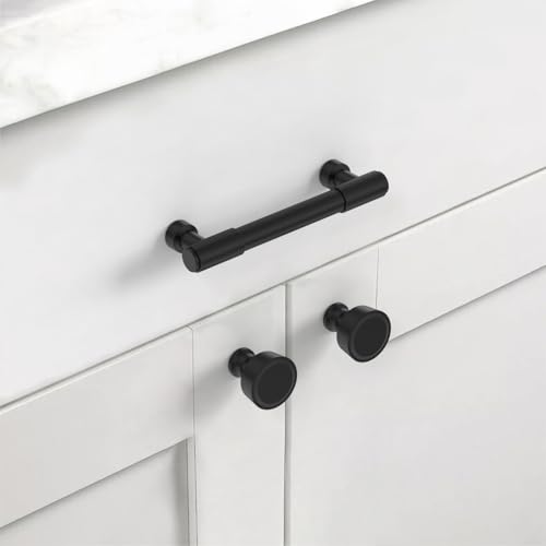 Asidrama Matte Black Kitchen Cabinet Pulls,3 Inch,10 Pack - color: Matte Black, size: 3" Hole Center
