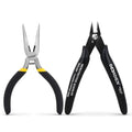BOOSDEN Mini Jewelry Pliers Set Needle Nose & Flush Wire Cutters 5 Inch - size: 5" Flush Cutter+5" Needle Nose