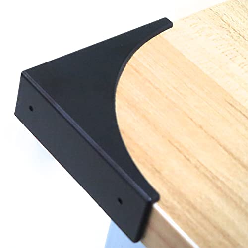 Corner Guard,glrovazas 4 Pcs Decorative Desk Box Corner Protector Desk Case Edge Cover Safety Guard Furniture Corner Bumpers Thickened Hardware for Jewrlry Box Cabinet（Black）