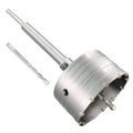 4-1/8" Concrete Hole Saw, 105mm Tungsten Steel Core Bit for Cinder Block, Brick, Rock, Plank Walls for Pipes or mini Split Lines, with SDS Plus Shank and 2 Center Positioning Drill Bits. - size: 4-1/8"