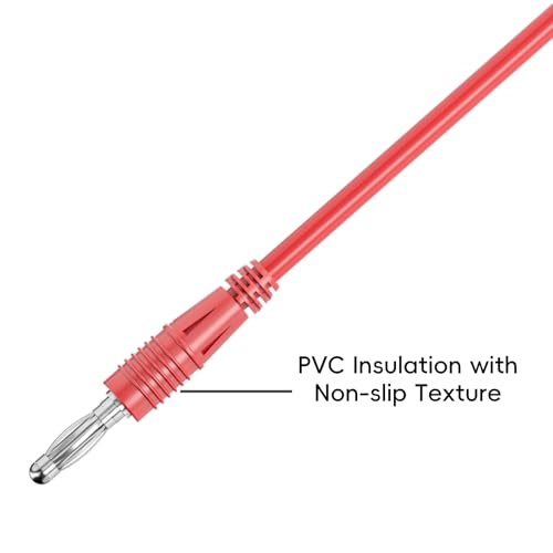 Goupchn 4PCS 4mm Banana Plug to Test Hook Clips Test Leads