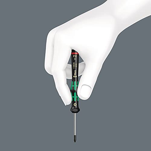 Wera 05118035001 Kraftform Micro 2067 Torx TX Electronics Precision Screwdriver, TX1 Head, 40mm Blade Length - size: Torx TX 1 Head, 40mm Blade