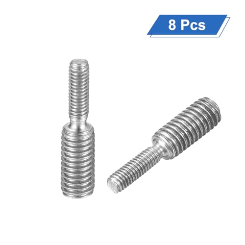 uxcell M3x10mm to M5x10mm Double End Threaded Stud Screw Bolt, 8Pcs 304 Stainless Steel Thread Reducer Adapter for Furniture Machinery Assembly Fastener - size: M3x10mm to M5x10mm