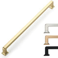 9BUILD 10 Pack 10 Inch Brushed Brass Cabinet Pulls,Kitchen Hardware - color: Brushed Brass, size: 10"/256MM Hole Center