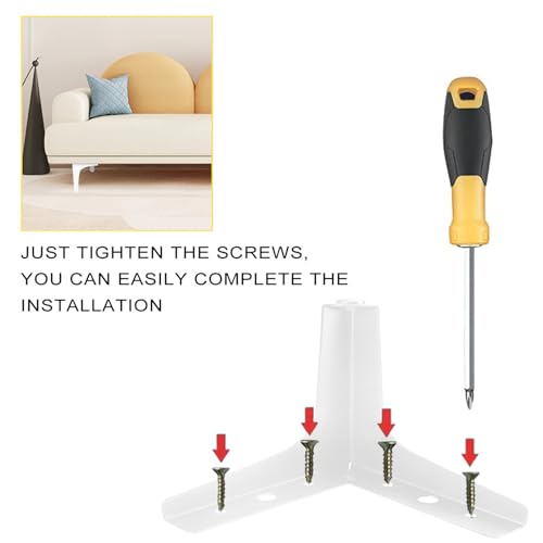AODIOU Furniture Legs White Replacement Feet: Sofa Legs 4 Inch European Style Dresser Legs Set of 4 - color: White, size: 4'' / 10cm(4PCS)