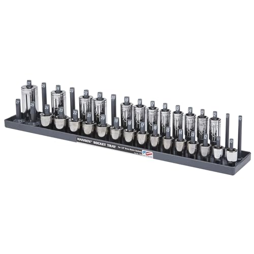 Hansen Global Regular and Deep Socket Tray - 1/2in. Metric (1202)