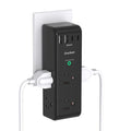 Surge Protector Outlet Extender, Multi Plug Wall Outlet,Rotating Plug,Black - color: Black, size: 2C2A, 1 Pack