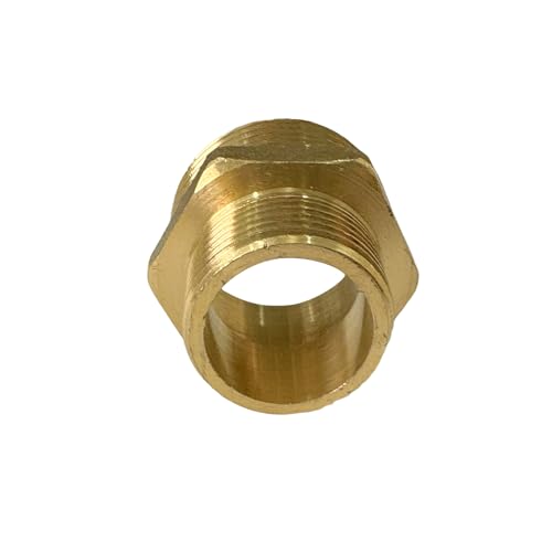 1" x 3/4" Male Threaded Hex Nipple Reducer Brass NPT Pipe Fitting Adapter Straight Connectors Pack of 2 - size: 1" x 3/4" -2 Pack