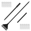 Vimvins Algae Scraper for Glass Aquarium, Long Handle Fish Tank Algae Scraper with 10 Blades, Essential Aquarium Cleaning Tool. - size: 25.6 Inch
