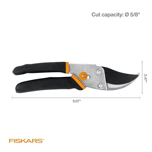 Fiskars Bypass Pruning Shears, 5/8" Cut Capacity Garden Clippers - style: Bypass Pruner