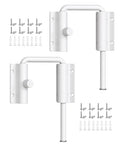 Sliding Door Loop Lock, Security U-Bolt Locks, White-2PCS - color: White-2PCS