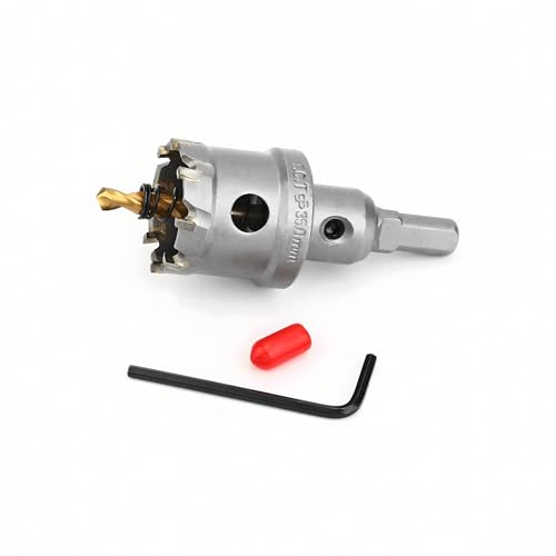 1-1/4''(35mm) TCT Hole Saw,Tungsten Carbide Hole Saw with Titanium-Plated Pilot Drill bit for Hard Metal,Alloy,Aluminum,Stainless Steel,Plastic,Iron - size: 1-1/4''(35mm) (1PCS)