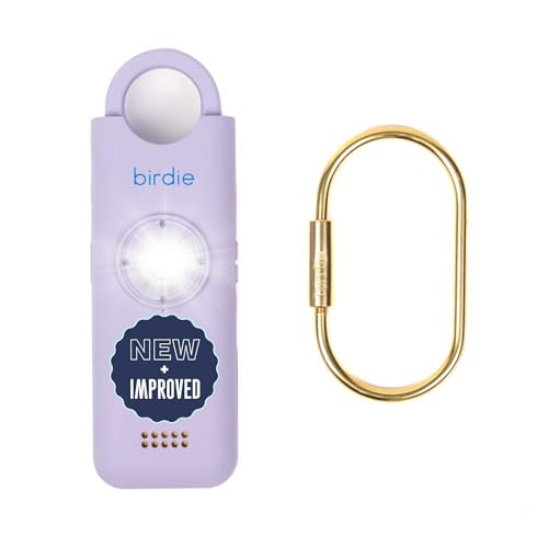 She’s Birdie 3.0 New Version – The Original Personal Safety Alarm for Women by Women–Loud Siren, Flash Light and Rechargeable Battery in a Variety of Colors (Lavender Purple) - color: Lavender Purple