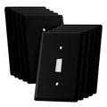Bates- Light Switch Cover, Pack of 10, 1-Gang, Black, Single Light Switch - color: Black, size: 10 Pack, Standard-Size