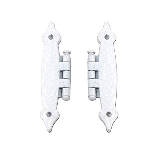 T Tulead White H-Shape Hinges Flush Mount Hinge 4PCS - color: White-4PCS