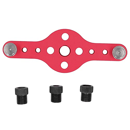 Premium Aluminium Drill Hole Guide Jig, Anti Corrosive Paint, Lightweight and, Multiple Drilling Positions, Comes with 3 Fixing Screws, Ideal for Woodworking DIY