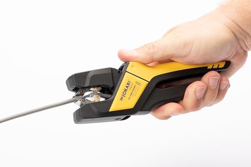 Jokari 20030 Ergonomic Automatic Flat Cable Stripper for PVC-Insulated Flat Cables, 16.6cm L x 10.2cm W x 2.8cm H