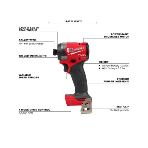 Milwaukee M18 FUEL 18-Volt Lithium-Ion Brushless Cordless Combo Kit with Two 5.0 Ah Batteries, 1 Charger, 2 Tool Bags (7-Tool)