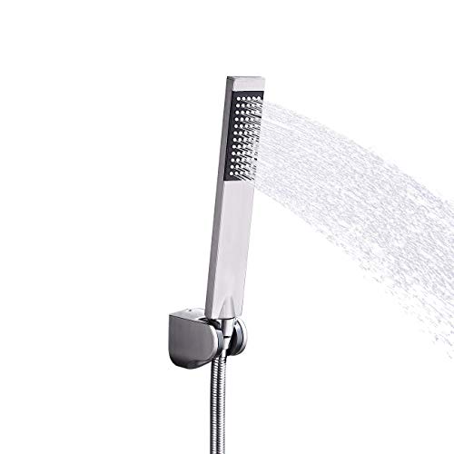 KES Brass Handheld Shower Head, 1.5-Meter Long Hose and Holder Bracket - color: Brushed Nickel