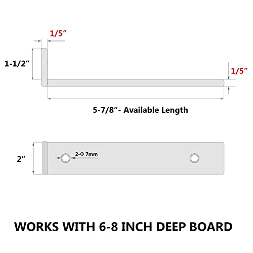 NEODROP 6-Pack 6 Inch Floating Shelf Brackets, Heavy Duty Hidden Shelves Bracket for Small Shelf, Kitchen Shelf, Nursery Shelf, Black Powder Coated Steel - size: 6 Inch, style: 6 Pack