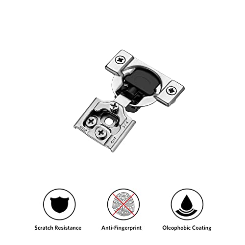 Ravinte 3/4 Inch Overlay Soft Close Hinge Kitchen Cabinet Hinges 60 Pack | 30 Pairs， Stainless Steel, Satin Nickel, Cabinet Hardware, Face Frame Fit, Adjustable For Kitchen, Cupboard, Furniture Doors - size: 3/4 inch Overlay