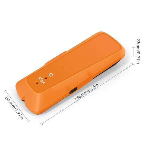 Stud Finder Wall Detector, Electronic LED Sensing Scanner with Audio Alert and Marking Notch for Drywall Plywood Shock Plastic Yellow 1 Pack - color: Orange