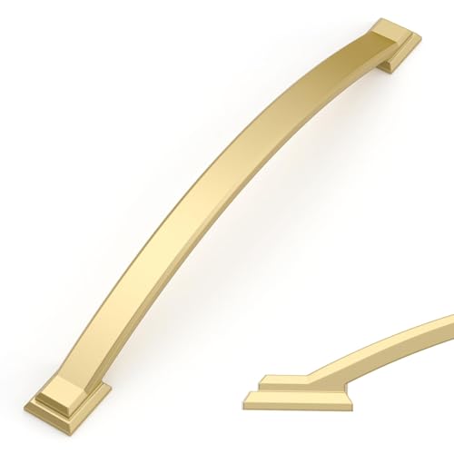 Amerdeco 10 Pack Brushed Gold Cabinet Pulls 7.5" - color: Brushed Gold, size: 7.5" hole center