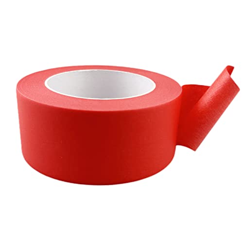 2 Inch Red Wide Masking Tape, 2 Inch X 55 Yard - color: Red, size: 2 Inch X 55 Yard