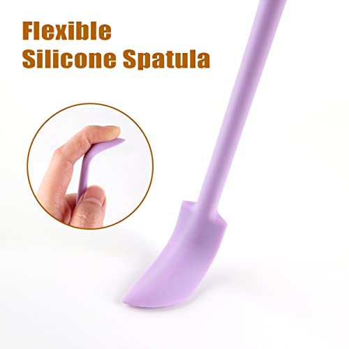 Silicone Spatula Set 3Pcs, Mini Jar Scraper for Makeup & Food - color: Color #3