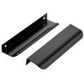 Matte Black Cabinet Handles Finger Edge Pulls 5.9 Inch CC 10 Pack - color: Matte Black, size: 150mm/5.9" Overall Length