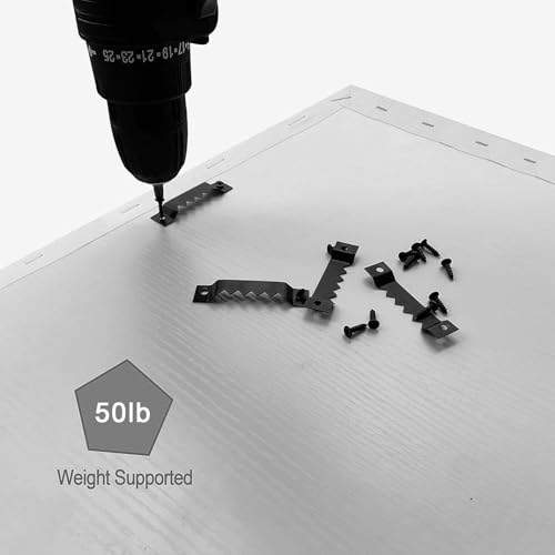ICERO 241 Pack Sawtooth Picture Hangers Kit, Supports 15lbs, 50lbs, Small & Heavy-Duty Wall Hanging with Screws, Tool for Photo Frames, Art, Paintings, Canvas Hooks, and Picture Hanging Hardware.