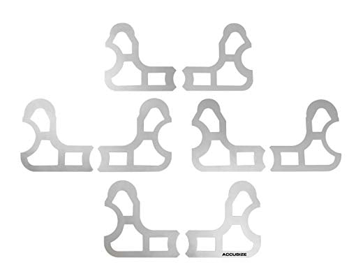Accusize Industrial Tools 8 Pc Radius Gauge Set 1-1/16'' to 1-1/2'' Gauges without Holder, 3602-5023