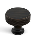 Oil Rubbed Bronze Knurled Cabinet Knobs Round Drawer Pulls 10 Pack - color: Oil Rubbed Bronze
