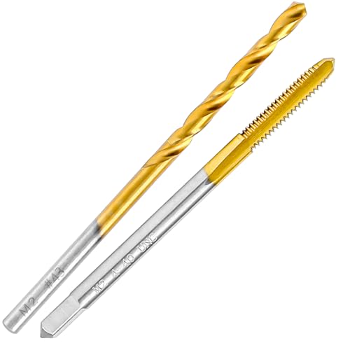 4-40 UNC Tap and #43 Drill Bit Set,M2 HSS Threading Drill and Tap Set - size: 4-40 UNC Tap & #43 Drill