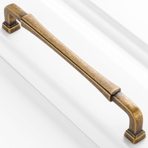 6-1/4 Inch Antique Brass Cabinet Pulls Kitchen Handles 10 Pack 3175 - color: Antique Brass, size: 6-1/4 In Hole Distance