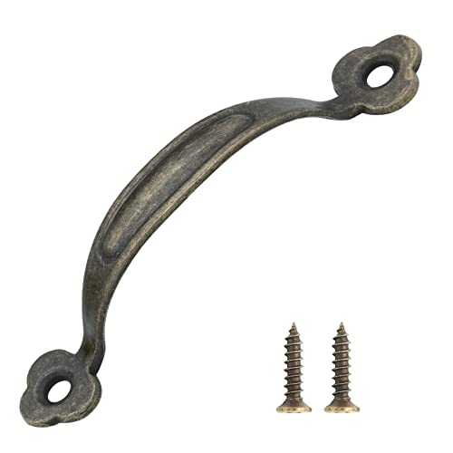 Piutouyar 12 Pcs Barn Door Handles, 2.6 in Hole Center Gate Handle, Bronze - color: Bronze, size: 3 Inch