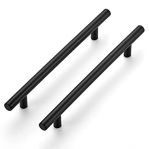 Ravinte Matte Black Cabinet Handles 8-13/16"Length,6-1/4" Hole,10 Pack - size: 8-13/16 Inch（6-1/4 Inch Hole Center）