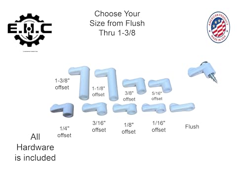 Window Screen Clips / “White” Plastic (Choose Your Size! /Size Run Flush up to 1-3/16” Offset) New or Replacement (10 Pack with All Needed Hardware Included) by E.H.C. (5/16" Offset) - size: 5/16" offset
