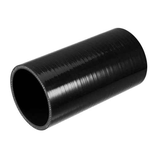 uxcell 2.75" ID 6" Length 4-Ply Reinforced High Temp Straight Coupler Silicone Reducer Hose Black for Car Intercooler Intake Piping - size: 2.75" ID