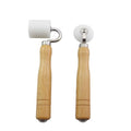 2PCS Wallpaper Smoothing Roller Wallpaper Home Decoration DIY Tools Shaded Corner Round Seam Roller Flat Roller Wooden Handle Handmade Special Repair For Flat and Corner Wallpaper Installation