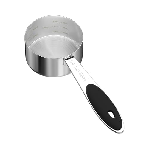 1PCS 1/4CUP(59ml) Dog Cat Food Scoop, Measuring Cup with Inner Scale - size: 1/4 cup