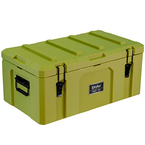 Eylar SRC-50 Crossover 26 Inch Cargo Case, Equipment Hard Case, Roto Molded, Stackable with Pad-Lock Hasp, TSA Standard, IPX4 Rated, Waterproof Crushproof, Truck & Roof Rack Storage (Green) - style: Green