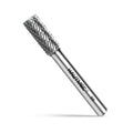 HAUTMEC Tungsten Carbide Rotary Burr Bit YG6, 1/4" Shank Double Cut Die Grinder Bit, Low Vibration Precision Rotary File for Metal Grinding, Engraving & Deburring (8MM Cylindrical), HT0197 - color: Cylindrical, size: 8mm