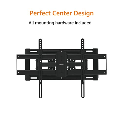 Amazon Basics Heavy Duty Dual Arm, Full Motion Articulating TV Mount for 37" to 80" TVs up to 132 lbs, VESA Compatible, Fits LED LCD OLED Flat Curved Screens, Black - style: Full Motion Articulating