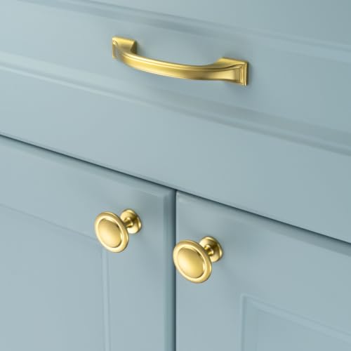 3-3/4 Inch Brushed Gold Cabinet Pulls Arch Handles 10 Pack P2409 - color: Brushed Gold, size: 3-3/4" Hole Centers-10 Pcs